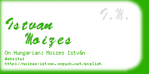 istvan moizes business card